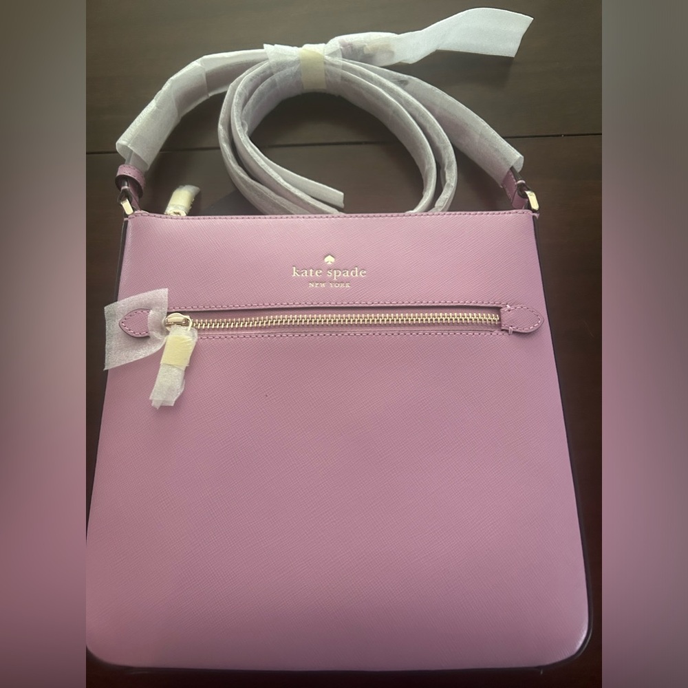 NWT Kate Spade pink berry cream crossbody saffiano leather
